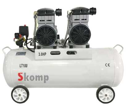 100 Litre - 3 HP - 220 Volt - 8 Bar - Sessiz ve Yağsız Diş Hekimi Kompresörü